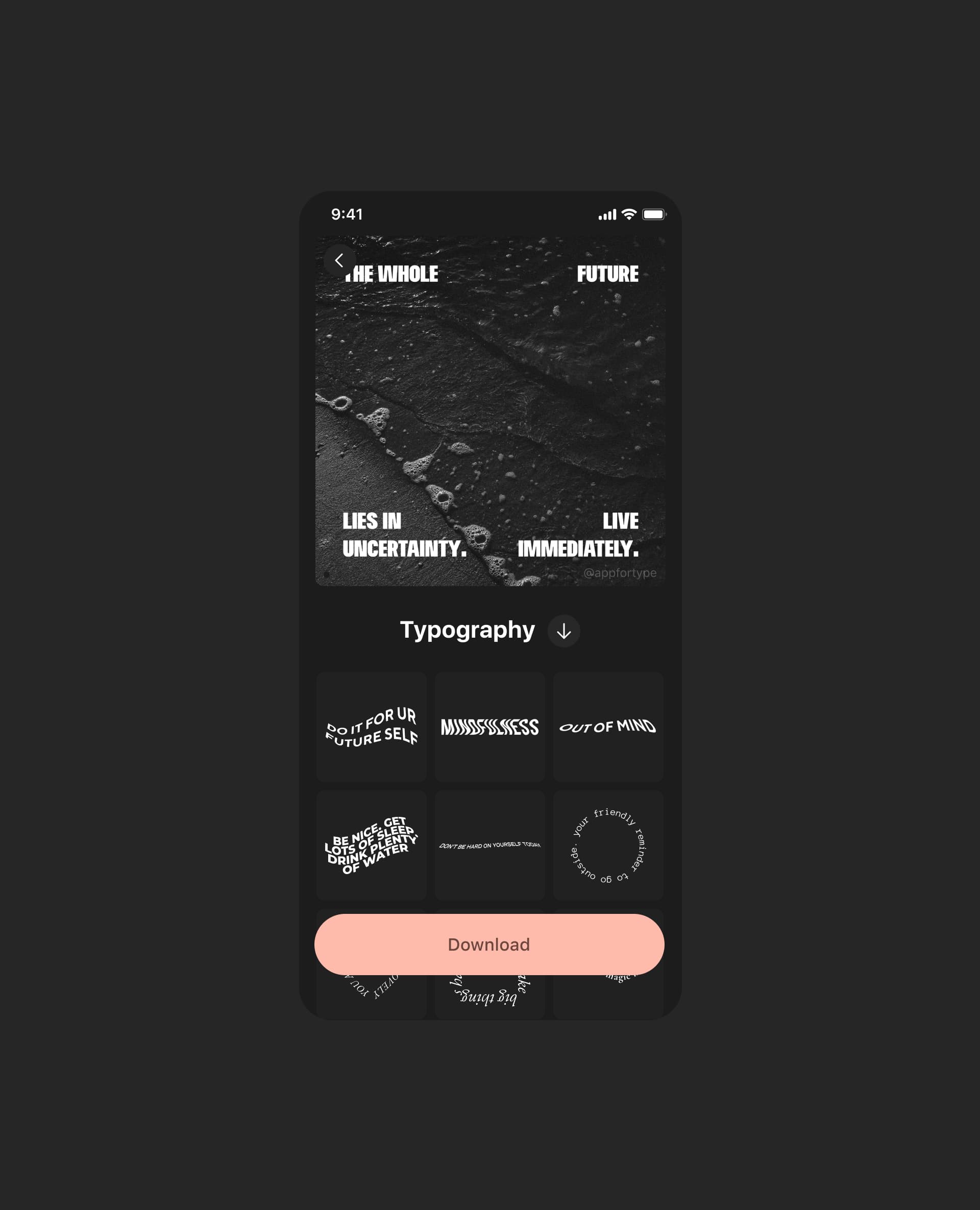 AppForType user content and impact