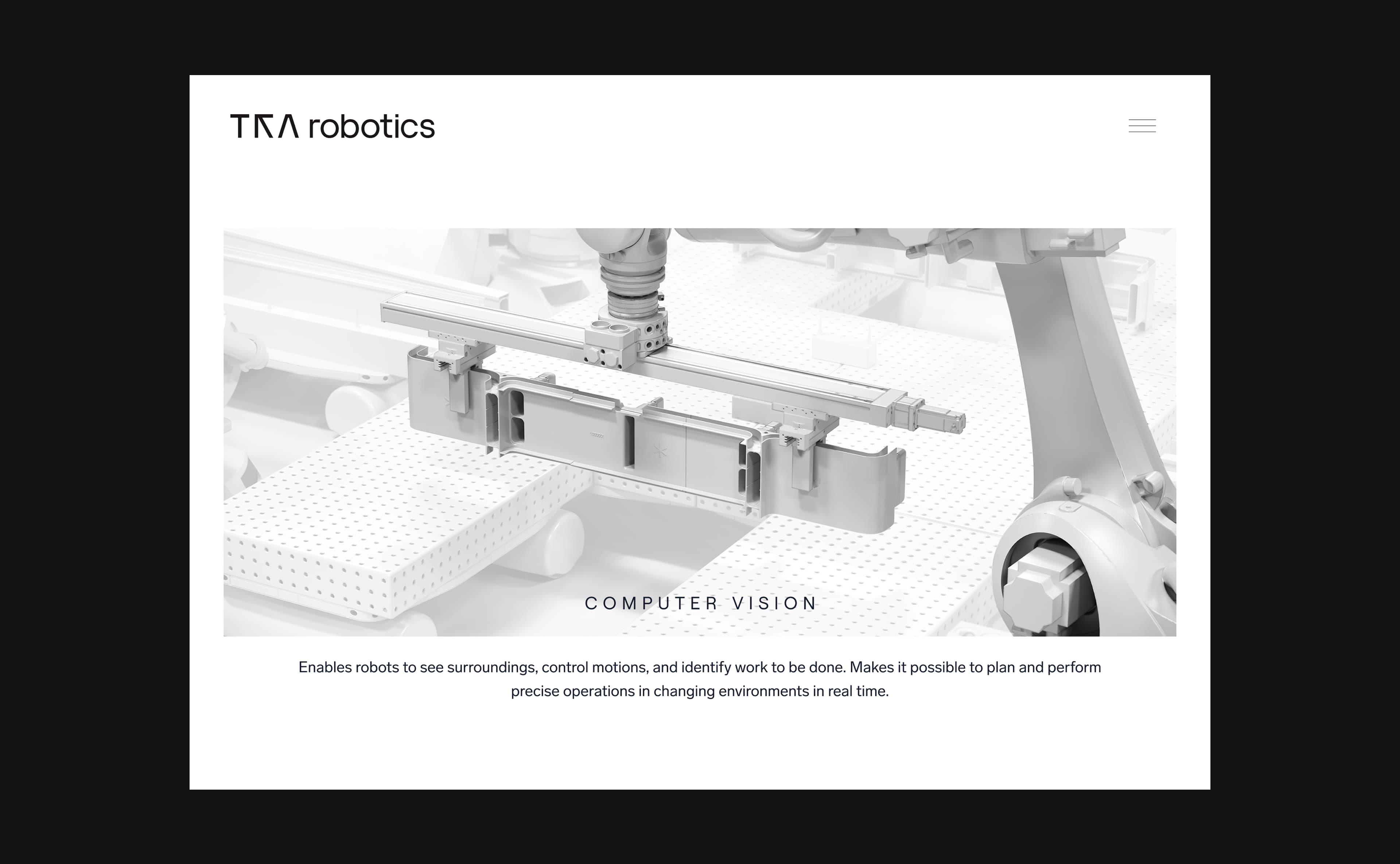 TRA Robotics website and guidelines